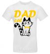 Мужская футболка Dad cat Белый фото