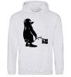 Men`s hoodie Linux sport-grey фото