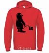 Men`s hoodie Linux bright-red фото