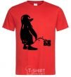 Мужская футболка Linux Красный фото