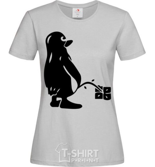 Women's T-shirt Linux grey фото