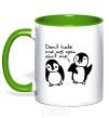 Mug with a colored handle Don't hate me cos you ain't me kelly-green фото