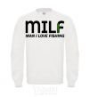 Sweatshirt Man i love fishing White фото