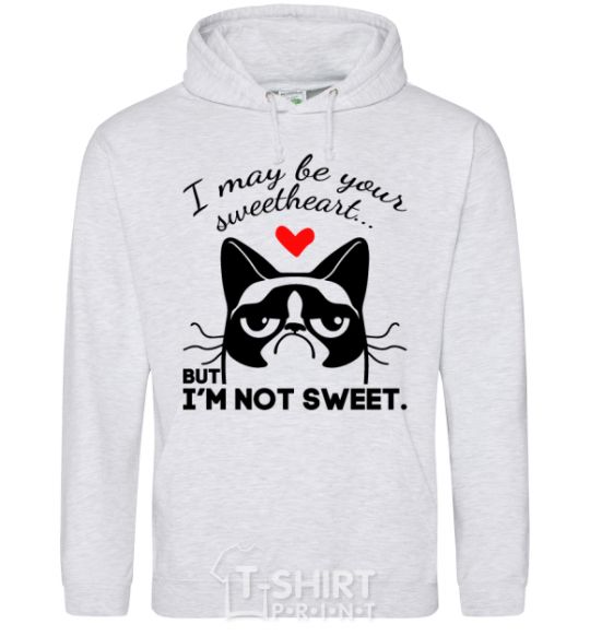 Men`s hoodie I may be your sweetheart sport-grey фото