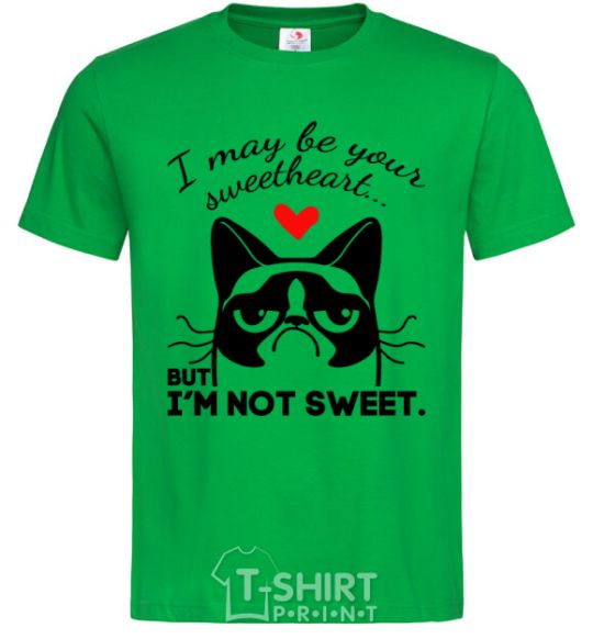 Мужская футболка I may be your sweetheart Зеленый фото