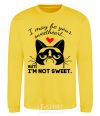 Sweatshirt I may be your sweetheart yellow фото