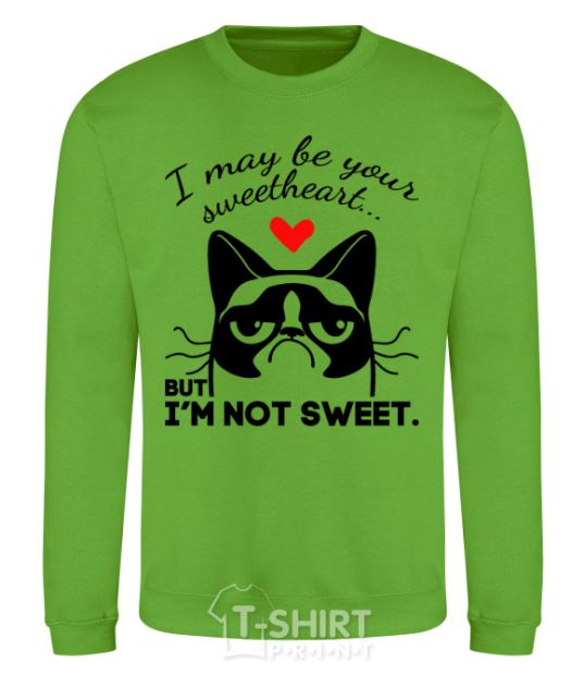Sweatshirt I may be your sweetheart orchid-green фото