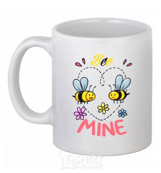 Ceramic mug Bee mine White фото