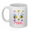 Ceramic mug Bee mine White фото