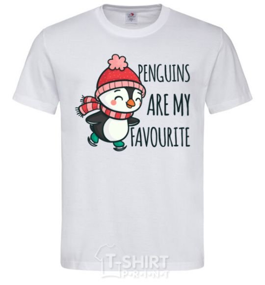 Men's T-Shirt Penguins are my favourite White фото