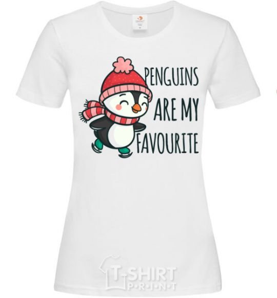 Women's T-shirt Penguins are my favourite White фото