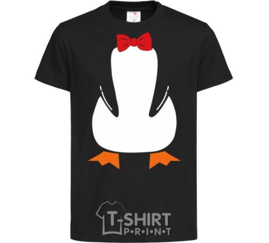 Kids T-shirt Penguin suit black фото
