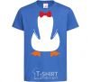 Kids T-shirt Penguin suit royal-blue фото