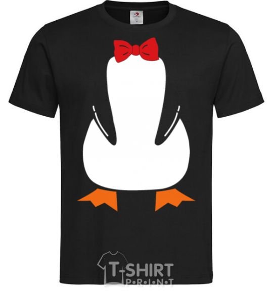 Men's T-Shirt Penguin suit black фото