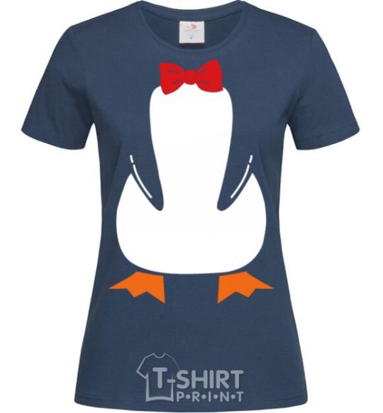 Women's T-shirt Penguin suit navy-blue фото