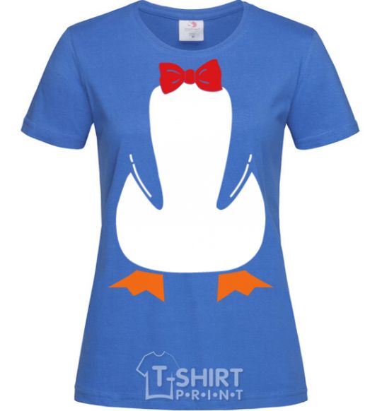 Women's T-shirt Penguin suit royal-blue фото