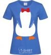 Women's T-shirt Penguin suit royal-blue фото