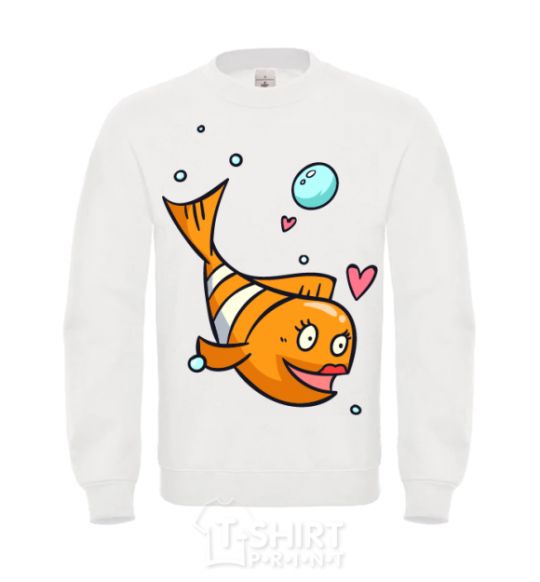 Sweatshirt Fish girl White фото