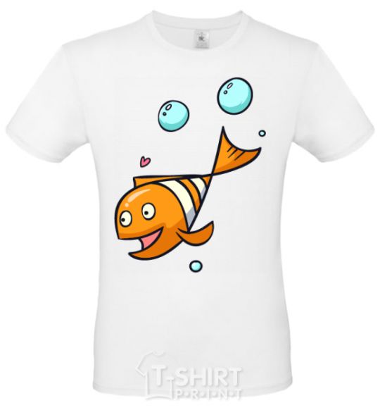 Men's T-Shirt Fish boy White фото