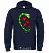 Men`s hoodie Love snake boy navy-blue фото