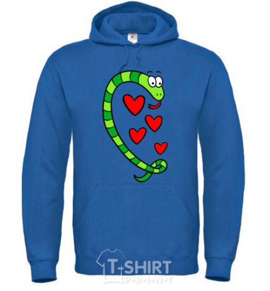 Men`s hoodie Love snake boy royal фото