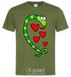 Men's T-Shirt Love snake boy millennial-khaki фото