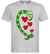 Men's T-Shirt Love snake boy grey фото