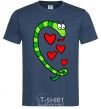 Men's T-Shirt Love snake boy navy-blue фото