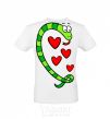 Men's T-Shirt Love snake boy White фото