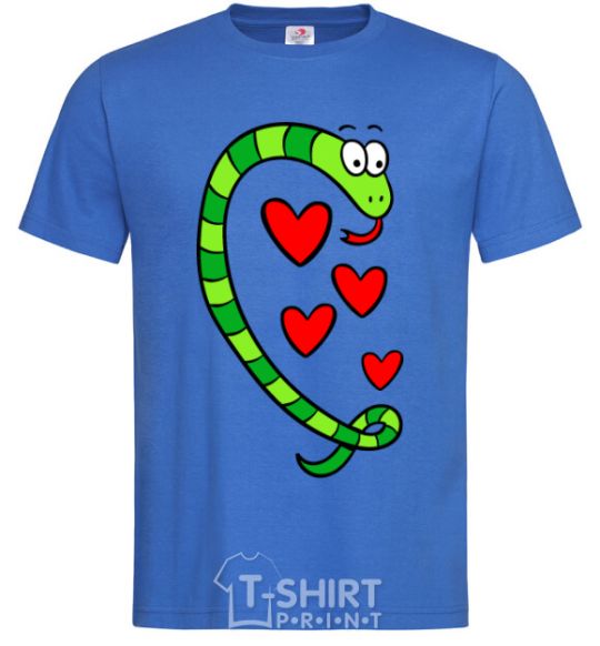 Men's T-Shirt Love snake boy royal-blue фото