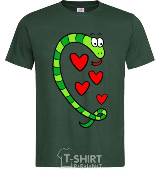 Men's T-Shirt Love snake boy bottle-green фото