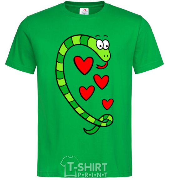 Men's T-Shirt Love snake boy kelly-green фото