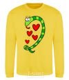 Sweatshirt Love snake girl yellow фото