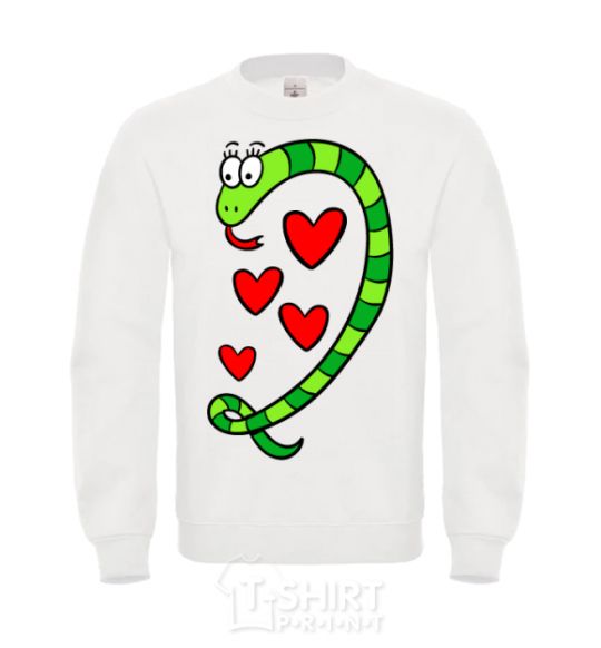 Sweatshirt Love snake girl White фото