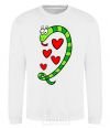 Sweatshirt Love snake girl White фото