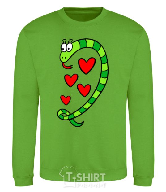 Sweatshirt Love snake girl orchid-green фото