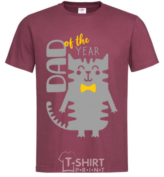 Men's T-Shirt Dad of the year burgundy фото