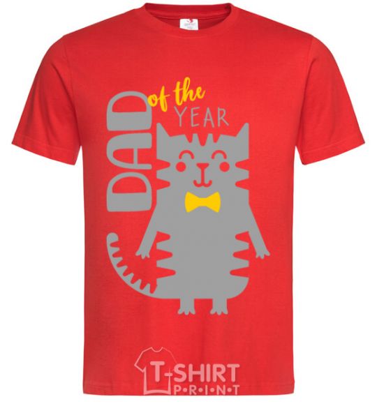 Men's T-Shirt Dad of the year red фото