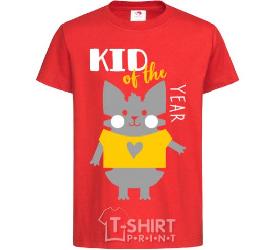 Kids T-shirt Kid of the year red фото