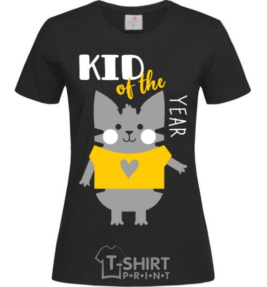 Women's T-shirt Kid of the year black фото