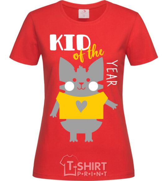 Women's T-shirt Kid of the year red фото