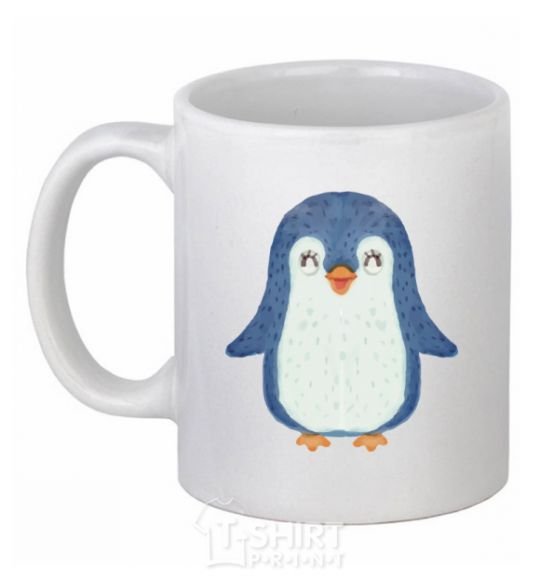 Чашка керамическая Dad penguin Белый фото