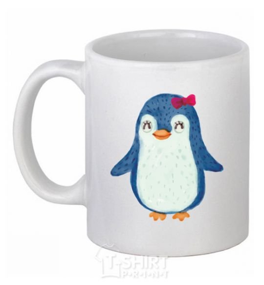 Ceramic mug Mom penguin White фото