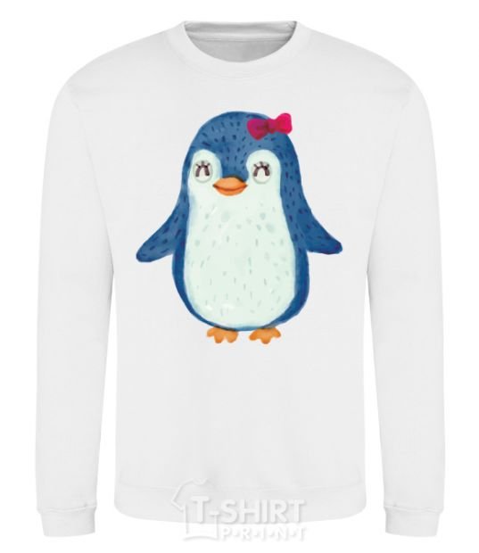 Sweatshirt Mom penguin White фото