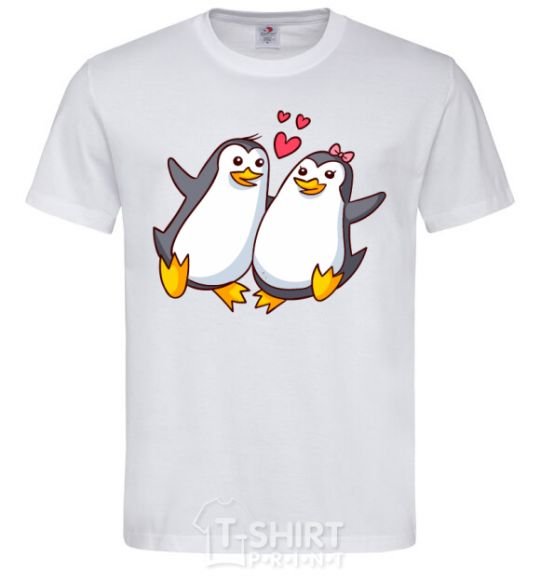 Men's T-Shirt A pair of penguins White фото