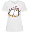 Женская футболка Пара пингвинов Белый фото