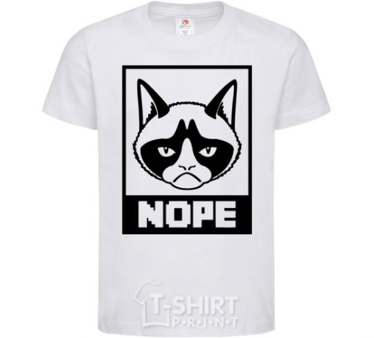 Kids T-shirt NOPE White фото