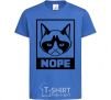 Kids T-shirt NOPE royal-blue фото