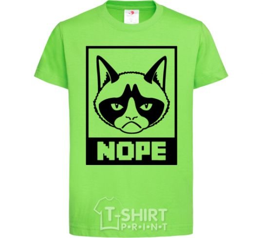 Kids T-shirt NOPE orchid-green фото