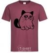 Мужская футболка Grupy cat boy Бордовый фото